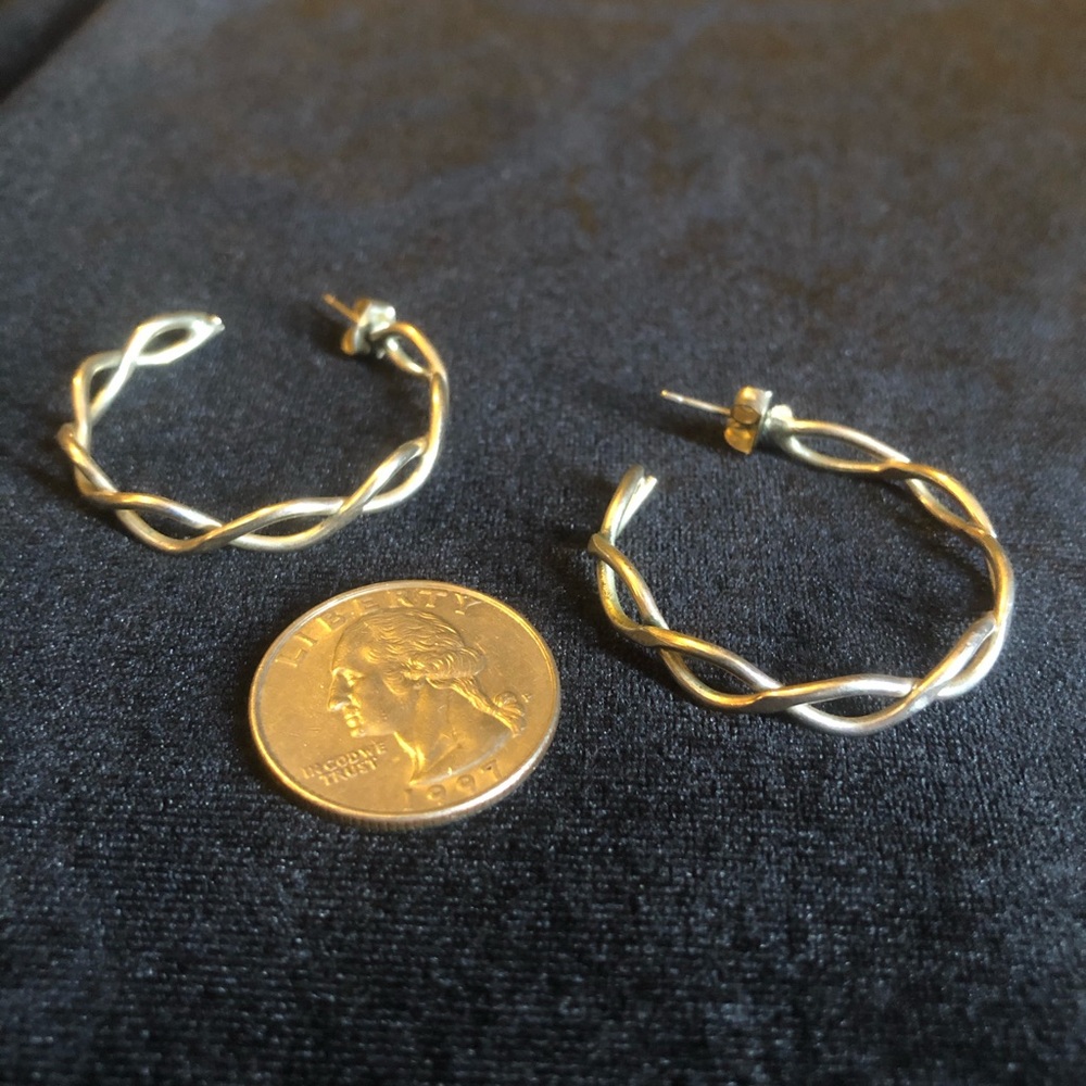 Silver almost hoops